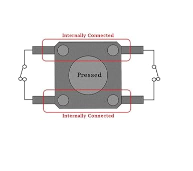 6x6mm Tactile Push Button Switch (Red Cap)