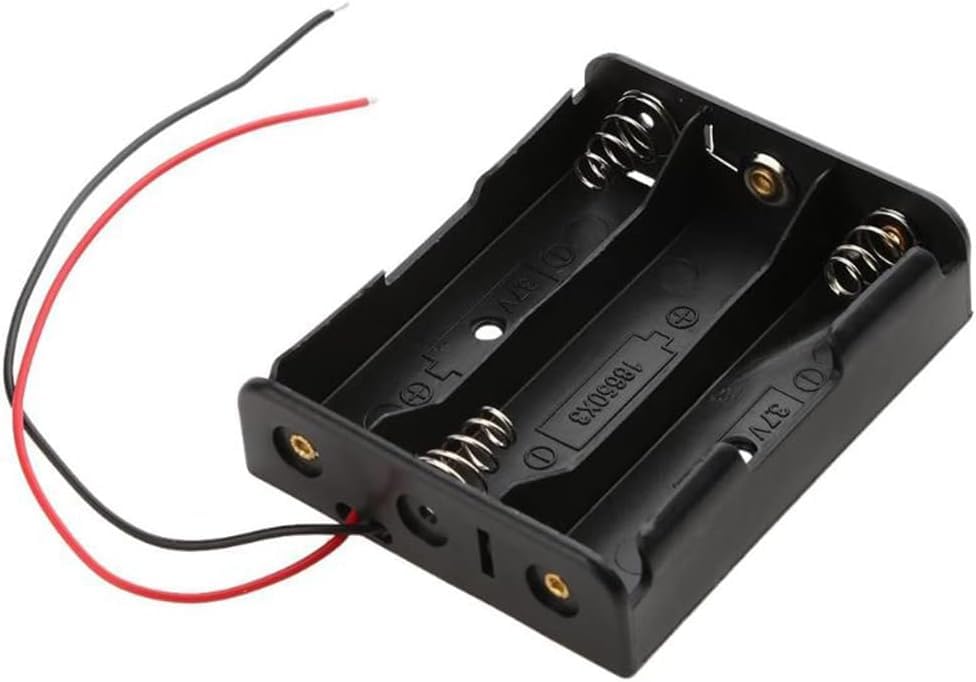 18650 Battery Holder Case (3-Cell with Wires – Series Connection)