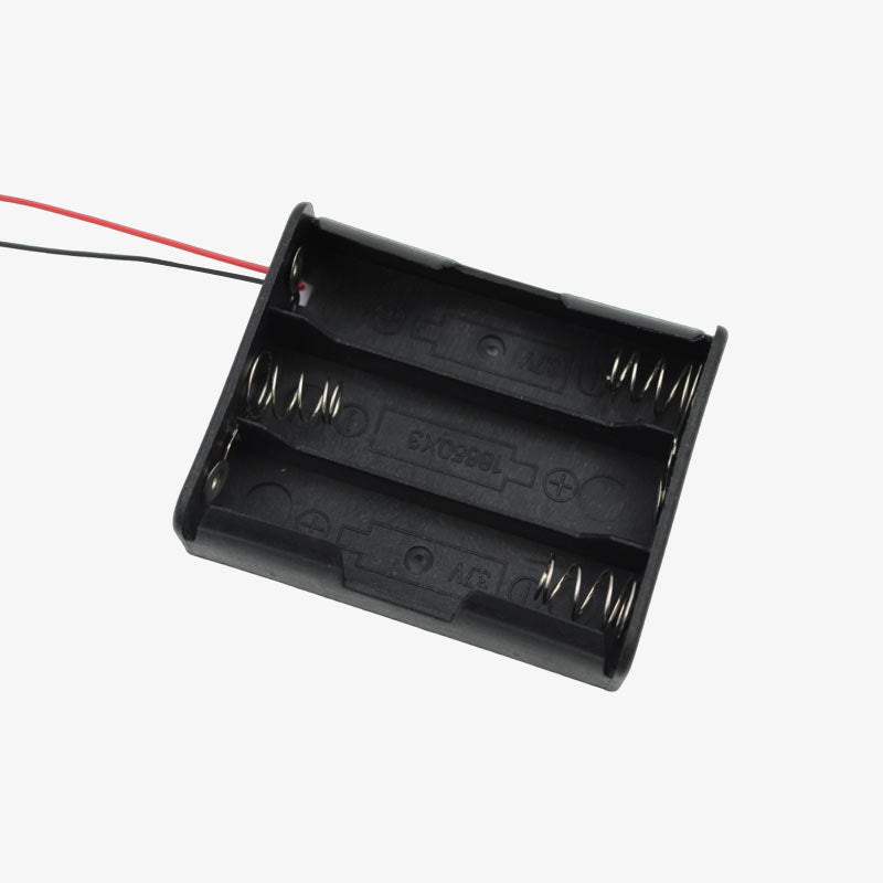 18650 Battery Holder Case (3-Cell with Wires – Series Connection)