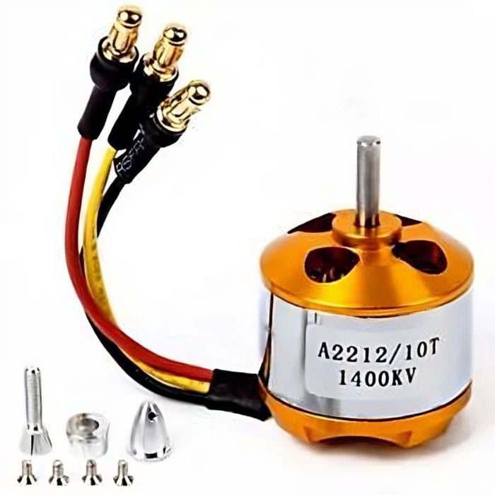 1400 KV Brushless DC Motor (Golden – High Torque Outrunner Motor)