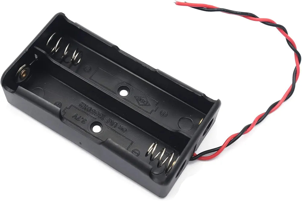 18650 Battery Holder Case (2-Cell with Wires – Series Connection)