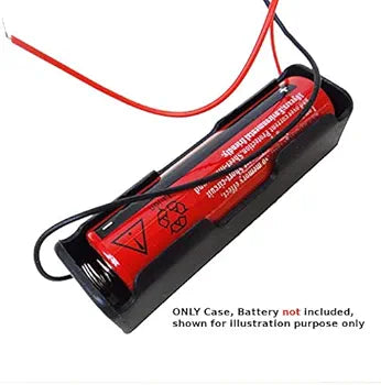 18650 Battery Holder Case (Single Cell with Wires)