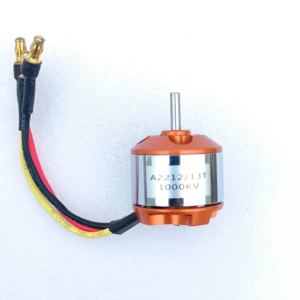 1000 KV Brushless DC Motor (Golden – High-Speed BLDC Motor)