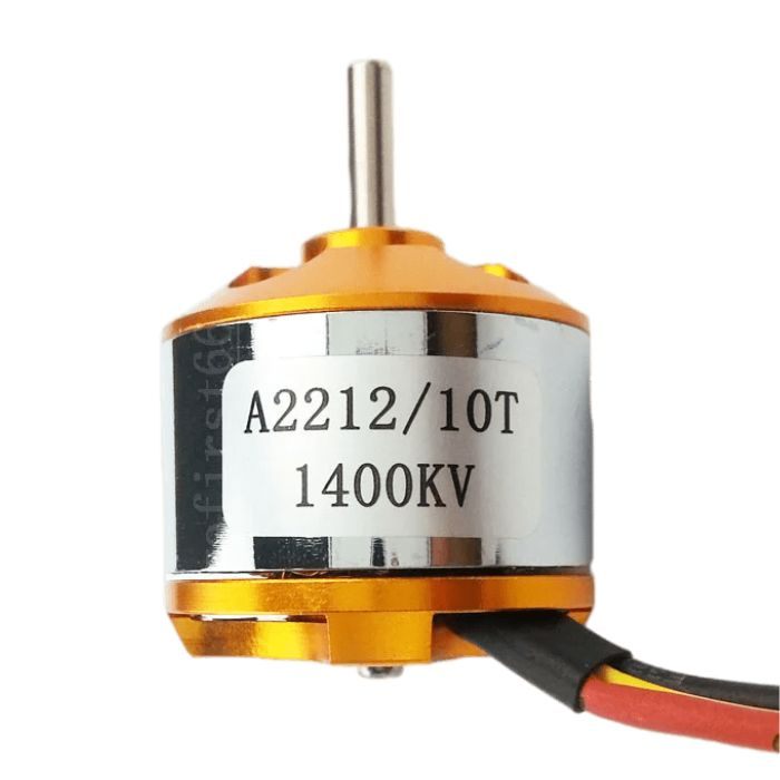 1400 KV Brushless DC Motor (Golden – High Torque Outrunner Motor)